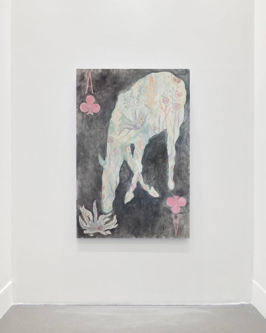 The black horse by Dora Lybak, 2024, Oil on canvas, acrylic