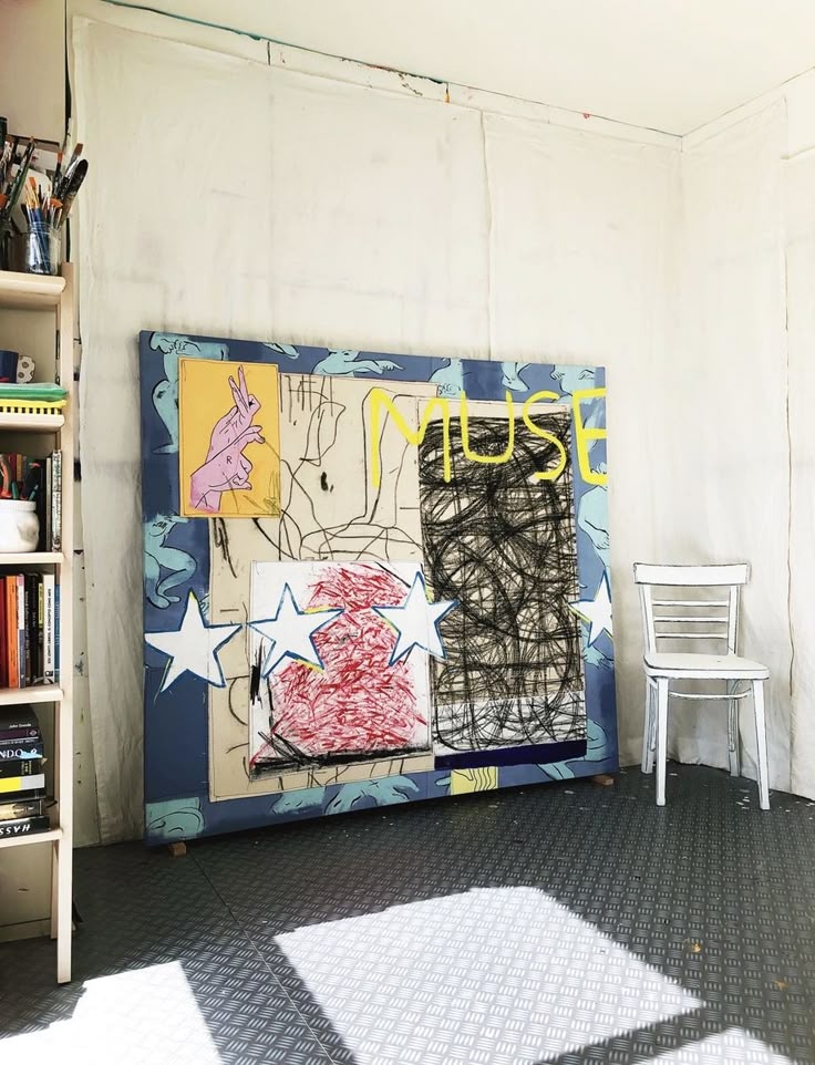 428 Precondition Required by Nadia Jaber, 2019, Acrylic and pastel on sewed canvases
